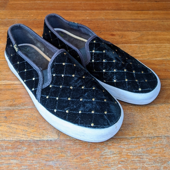 Keds x Kate Spade Quilted Velvet Double Decker Shoe women's 6 - Picture 1 of 4